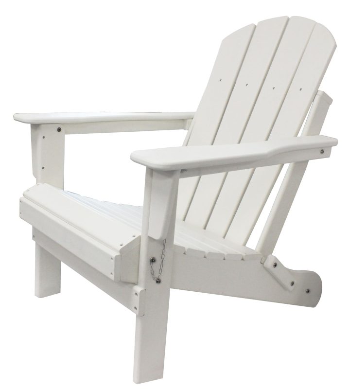 All-Weather Folding Adirondack Chair - White