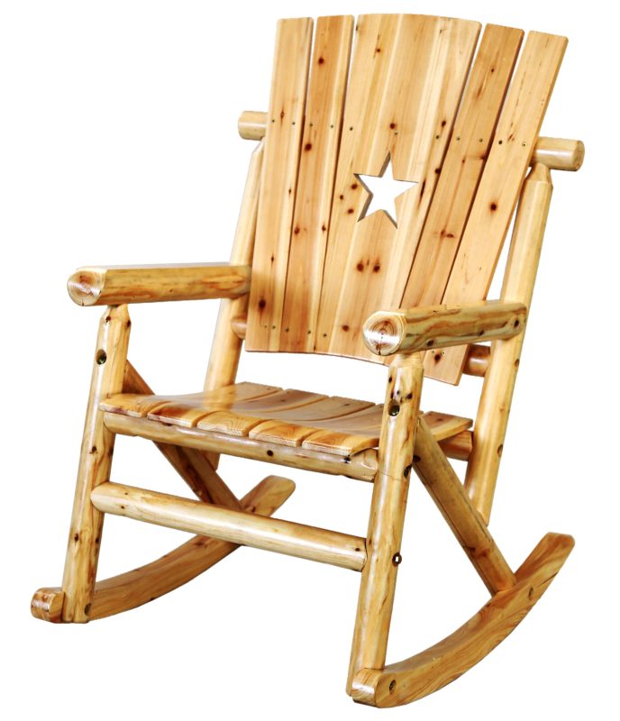 Aspen Rocking Chair with Star – Pine & Fir Rocker with Star cutout