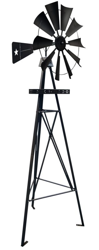 Black Texas Flag Windmill - For Pickup ONLY (Excluding Wholesale Orders)
