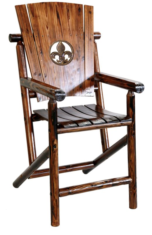 Char-Log Fleur-de-lis Bar Arm Chair
