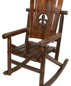 Char-Log Fleur-de-lis Medallion Rocker