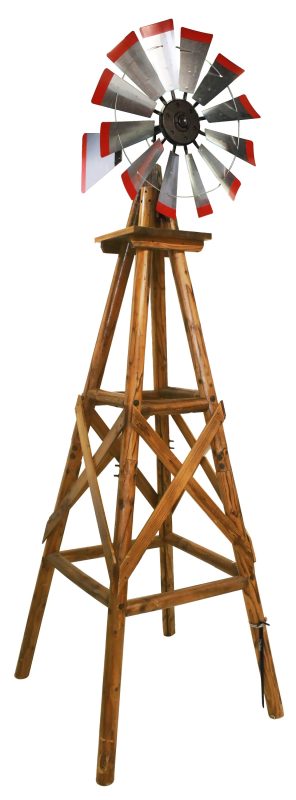 Char-Log® 9 ft. Red-Tipped Garden Windmill