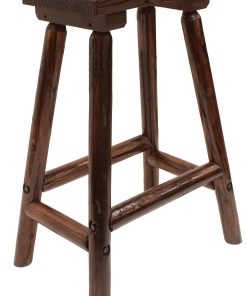 Char-Log Saddle Stool