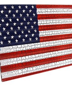 Corrugated Metal United States Flag with Crackle Finish