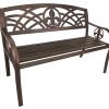 Fleur-de-lis Metal Bench