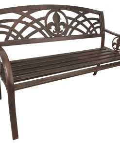 Fleur-de-lis Metal Bench