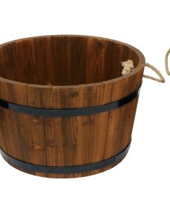 Half Barrel Bucket Planter Set