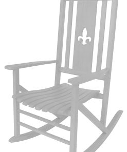 Heartland White Fleur de Lis Classic Rocker