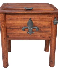 Personalized Amber-log Fleur de Lis Cooler 56qt