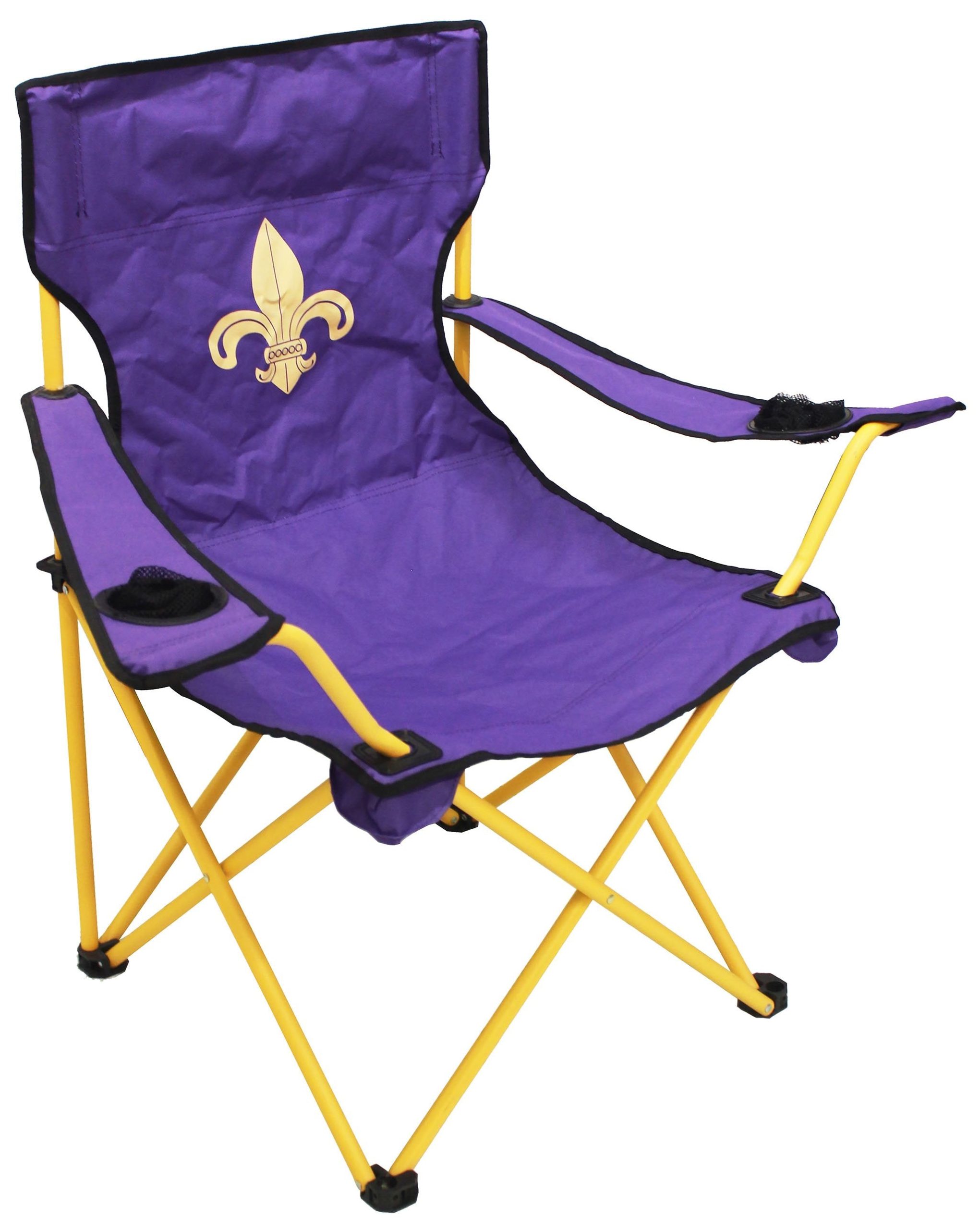 Purple Fleur de Lis Lawn Chair