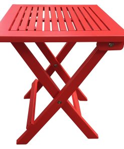 Red Folding Adirondack Side Table