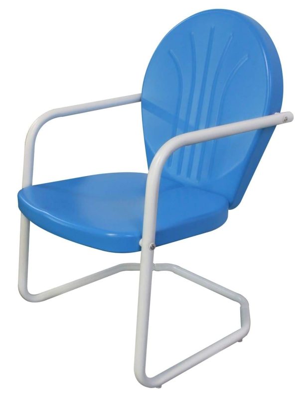 Retro Metal Chair Azure