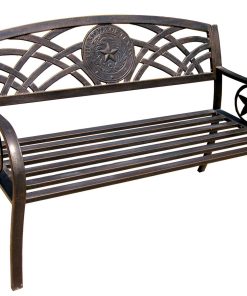 Texas State Seal Garden Bench