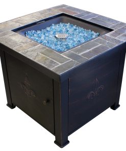 Tiled Fleur-de-lis Gas Fire Pit - For Pickup ONLY (Excluding Wholesale Orders)